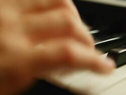 HD: Piano keyboard closeup Stock Footage