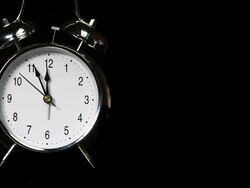 Alarm clock with textspace Stock Footage