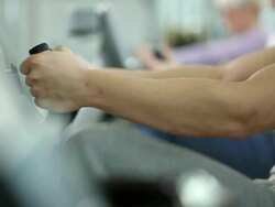Indoor biking Stock Footage