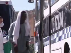 Refugees and migrants at a detention centre News Clip