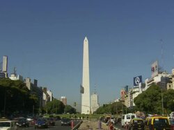 WS View of traffic at Obelisk monument / Istanbul, Turkey Stock Footage