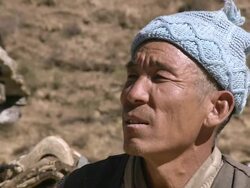 CU Shot of Local villager / Hurikot village, Low Himalayas, Dolpo, Nepal    Stock Footage