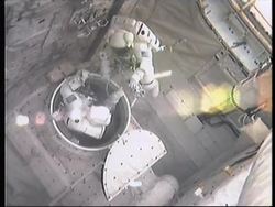 USA: SPACE SHUTTLE DISCOVERY SPACEWALK News Clip