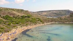 Malta Golden Bay Stock Footage
