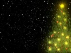 Christmas Tree w/Blinking Red Lights  (1080/30P) Stock Footage