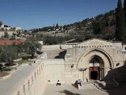 Jerusalem, the Church of the Tomb of the Virgin Mary Stock Footage