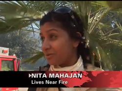 Ferocious desert winds pushed one of three major wildfires burning across Southern California to nearly double its size overnight, firefighters said Tuesday. News Clip