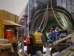 Construction Continues On New York's 2nd Avenue Subway Stock Footage