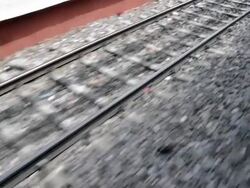 Railroad in motion Stock Footage