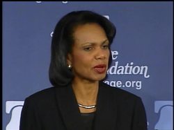 Secretary of State Condoleezza Rice spoke in Washington Wednesday saying North Korea's leaders have made tragic choices about the
condition of their country. News Clip