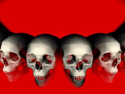 (Loop) Halloween Skulls Stock Footage