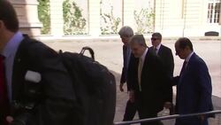 US Secretary of State Kerry meets Arab League representatives, arrivals, round table meeting Instructional Video