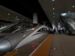 May 1st. 2015 Set New Train Transportation Record in China Stock Footage