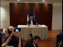 French Minister Lagarde  holds presser after China visit News Clip