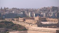 High shots over the city of Valletta News Clip