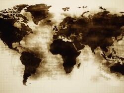 3D Grunge Map HD Stock Footage