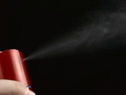 HD Super Slow-Mo: Backlit Aerosol Stock Footage