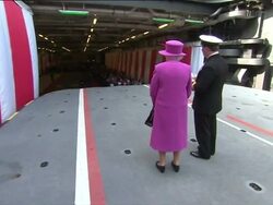 Queen Elizabeth Shown Around HMS Ocean News Clip