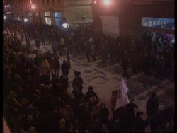 Serbia - Students in stand-off with police News Clip