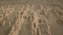 View of Yadan landforms in China Stock Footage