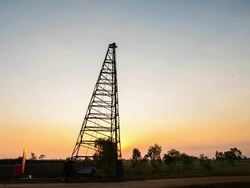 Crane and sky Stock Footage