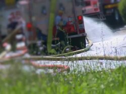 Fire Truck & Hoses #7 Stock Footage