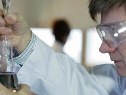 Science lab worker Stock Footage