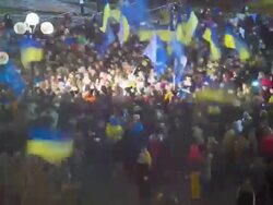 Euromaidan protests in Ukraine, November 2013 - Time lapse Stock Footage