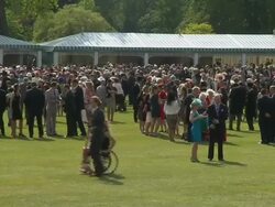 Crowds at Buckingham Palace Garden Party News Clip