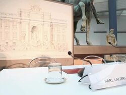 ATMOSPHERE - 'Fendi for Fountains' Press Conference at Campidoglio on January 28, 2013 in Rome, Italy. (Footage by WireImage Video/Getty Images) Stock Footage