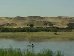 WS, ZO, PAN, Nile River, Egypt Stock Footage