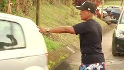 CLEAN : Traffic jams in front of Martinique gas st News Clip