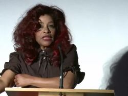 INTERVIEW: Chaka Khan on the stories she heard from kids at Music Icon Chaka Khan & 'Hangover' Movies Producer Scott Budnick Unveil Pilot Program For Incarcerated Youth in Los Angeles, CA on 6/28/12 Stock Footage