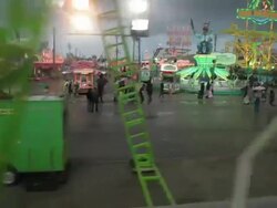 POV from Ferris Wheel at April Fair Stock Footage