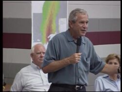 President Bush continues tour of disaster zone Instructional Video