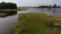 Aerial view of Raseborg town Stock Footage