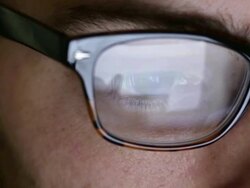 Tablet reflect glasses  TH Stock Footage