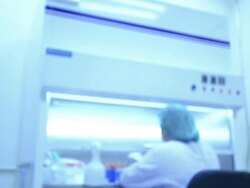 Scientist and bio lab experiment Stock Footage