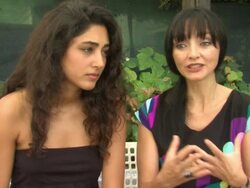 INTERVIEW: Maria de Medeiros on why the graphic novel film genre is so popular at the Chicken with Plums Interview: Venice Film Festival 2011 at Venice . (Footage by WireImage Video/Getty Images Entertainment Video) Stock Footage