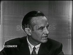 1952: THE CANDIDATES: MS W. Averell Harriman w/ (out of frame) Leif Eid asking if he would have appeal in South, Harriman SOT saying anyone running on platform will appeal to South, he's for New Deal, Fair Deal. Eid asking if Jimmy Byrnes would agree. Instructional Video