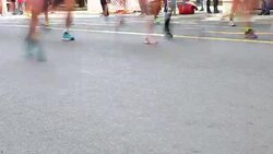 Marathon running + Audio Stock Footage