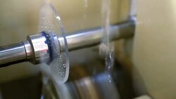 Eyeglasses lens edger. Stock Footage