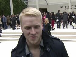 INTERVIEW: Jonny Peacock on being invited to the show, his favorite moments of the Olympics and the Paralympics, where he keeps his medals at Burberry Prorsum: London Fashion Week Spring/Summer 2013 on September 17, 2012 in London, England (Footage by Wire Stock Footage