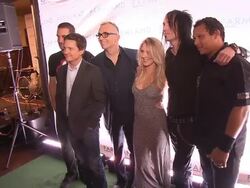 Sean Winchester, James Moll, Art Alexakis, Liz Phair, Davey Fench, and Josh Crawley at New York Premiere of Farmland by Academy Award-Winning Director James Moll during the Tribeca Film Festival at The Varick Room on April 17, 2014 in New York City Stock Footage