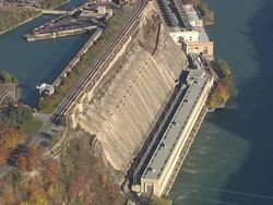 Hydroelectric Plants In Us And Canada Stock Footage