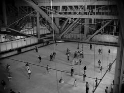 Indoor Ice skating rink. Stock Footage