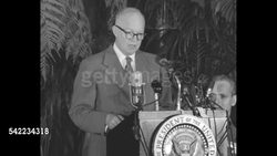 President Eisenhower gives a speech at meeting of American Society of Newspaper Editors News Clip