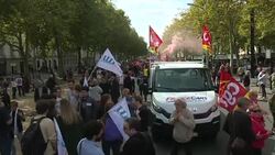 CLEAN : France: labour reform protest in Nantes News Clip