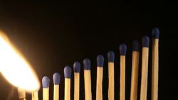 HD SLOW-MOTION: Match Ignition Stock Footage