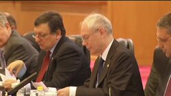 Rompuy, Barroso meet Chinese premier to  discuss Europe's debt crisis; hospital visit Instructional Video
